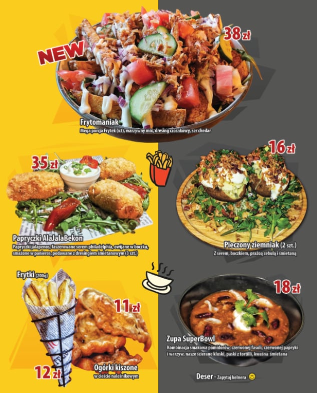 Menu — dodatki i zupy